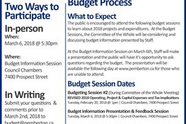 2018 Budgeting Process Underway | Upcoming Budget Meeting Dates