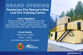 Pemberton Fire Rescue’s New Training Centre Grand Opening – Don’t Miss It!